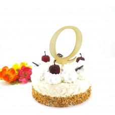 Buchstabe Q aus Holz für zum einstecken in eine Torte oder Blumenstrauß