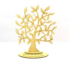 Lebensbaum aus Holz 28cm  Geburtstagsbaum ohne Zahl und Personalisierter Gravur Jubiläum