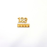 Schriftzug "123" 35mm