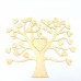 Baum mit Herzblättern, und großem Herz in der Mitte, Hochzeit, Geburtstag, mit und ohne Gravur