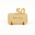 stehendes Namensschild Zahl 50