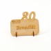 stehendes Namensschild Zahl 80