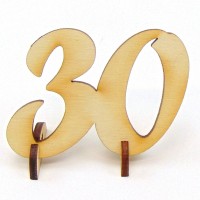 Geburtstagszahl "30" 50mm mit Füßchen