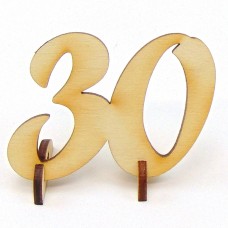 Geburtstagszahl "30" 50mm mit Füßchen