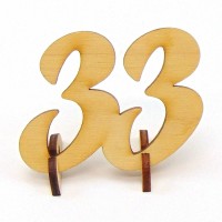 Geburtstagszahl "33" 50mm mit Füßchen