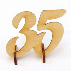 Geburtstagszahl "35" 50mm mit Füßchen