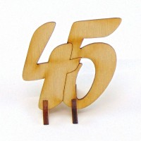 Geburtstagszahl "45" 50mm mit Füßchen