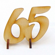 Geburtstagszahl "65" 50mm mit Füßchen