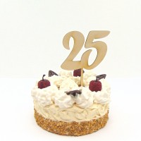 Tortenstecker Zahl 25 für das Geburtstagskind, Cake Topper
