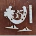 Hufeisen 35. Geburtstag, Jahrestag, Jubiläum, 80 mm
