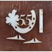 Hufeisen 55. Geburtstag, Jahrestag, Jubiläum, 80 mm 