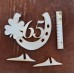 Hufeisen 65. Geburtstag, Jahrestag, Jubiläum, 80 mm 