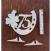 Hufeisen 75. Geburtstag, Jahrestag, Jubiläum, 80 mm 