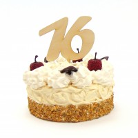 Tortenstecker Zahl 16 zum Geburtstag