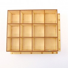 Aufbewahrungsbox 12 Fächer 22 cm lang 5 cm hoch