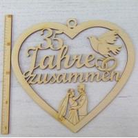 35 Jahre zusammen mit Taube und Brautpaar zur Leinenhochzeit