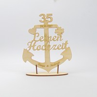 Anker zur Leinenhochzeit und Zahl 35