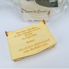 Geschenkbox Bachelor 95mm, personalisierbar
