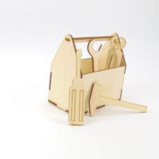 Werkzeugkiste mit Werkzeug aus Holz, Männerhandtasche, Geschenk für Männer