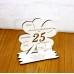 25. Geburtstag Geld-Gutschein-Geschenk - weißes Kleeblatt  mit Gravur eines Spruchs