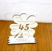 45. Geburtstag Geld-Gutschein-Geschenk -  Kleeblatt  weiß  mit Gravur "Ich wünsche ... "