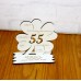55. Geburtstag Geld-Gutschein-Geschenk -  Kleeblatt  weiß  mit Gravur "Ich wünsche ... "