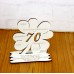 70. Geburtstag Geld-Gutschein-Geschenk -  Kleeblatt  weiß  mit Gravur "Ich wünsche ... "