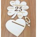 Silberhochzeit Geld-Gutscheingeschenk, 25 Jahre Kleeblatt 11 cm oder 16 cm Silberhochzeit Geld-Gutscheingeschenk, 25 Jahre Kleeblatt 11 cm oder 16 cm