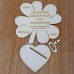 Kommunion Geldgeschenk Kleeblatt  11cm oder 16 cm Personalisiert mit Herzunterplatte 