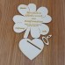 Konfirmation Geldgeschenk Kleeblatt 11cm oder 16cm Personalisiert mit Herzunterplatte