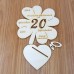 Geldgeschenk 20. Geburtstag Kleeblatt 11 cm oder 16 cm Personalisiert
