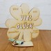 Geldgeschenk Kleeblatt Viel Glück mit Wunschgravur 16cm