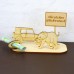 Safari Geldgeschenk Jeep mit Elefant - Ortsschild