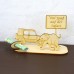 Safari Geldgeschenk Jeep mit Elefant - Ortsschild