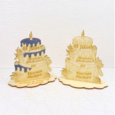 Torte 65 Jahre zur Eisernen Hochzeit aus Holz
