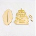 Torte 50 Jahre zur Goldenen Hochzeit aus Holz